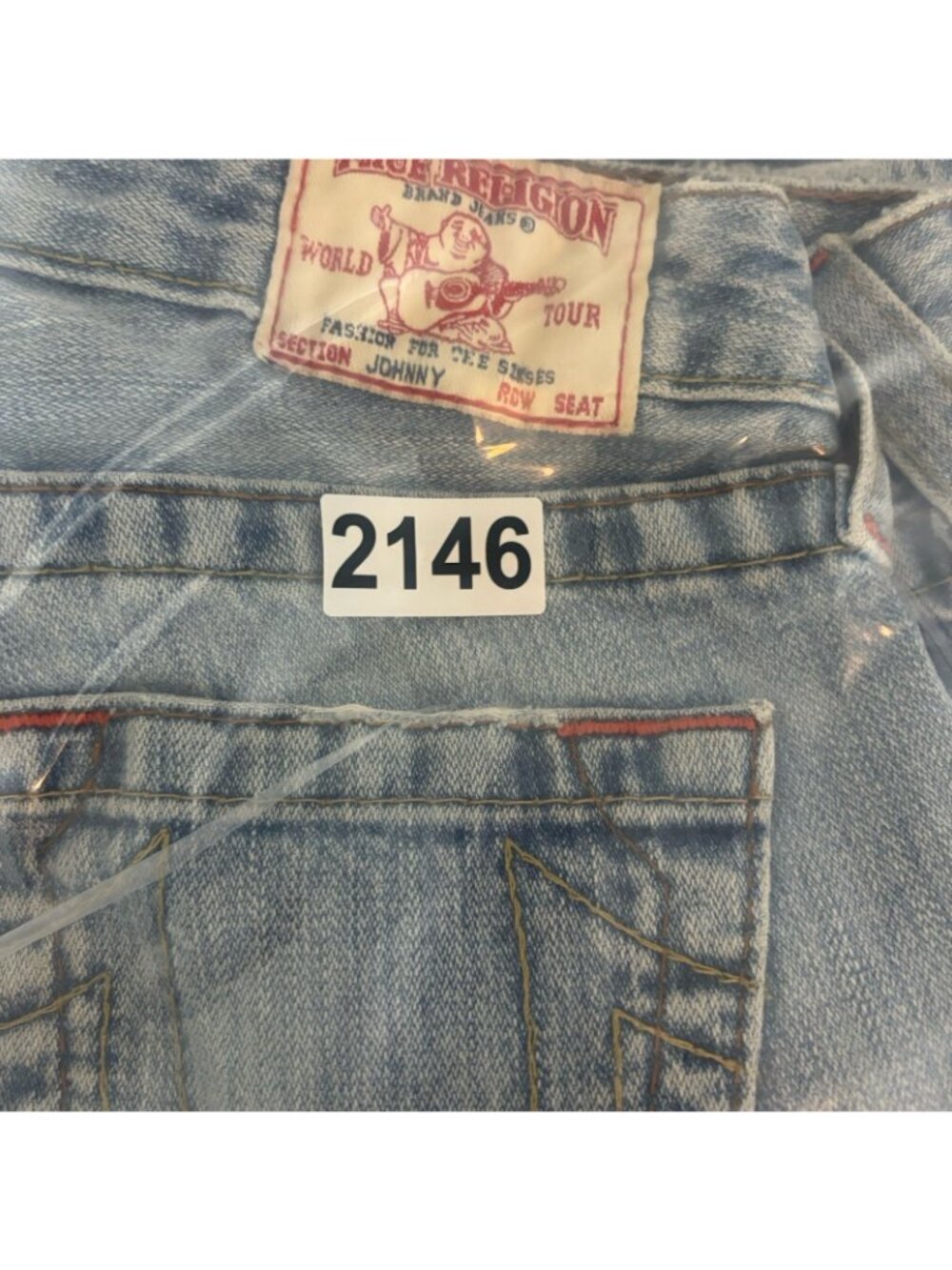 Vintage True Religion Jeans JOHNNY Boot Embroidered Fairy Light Wash Size 24 - Picture 13 of 13